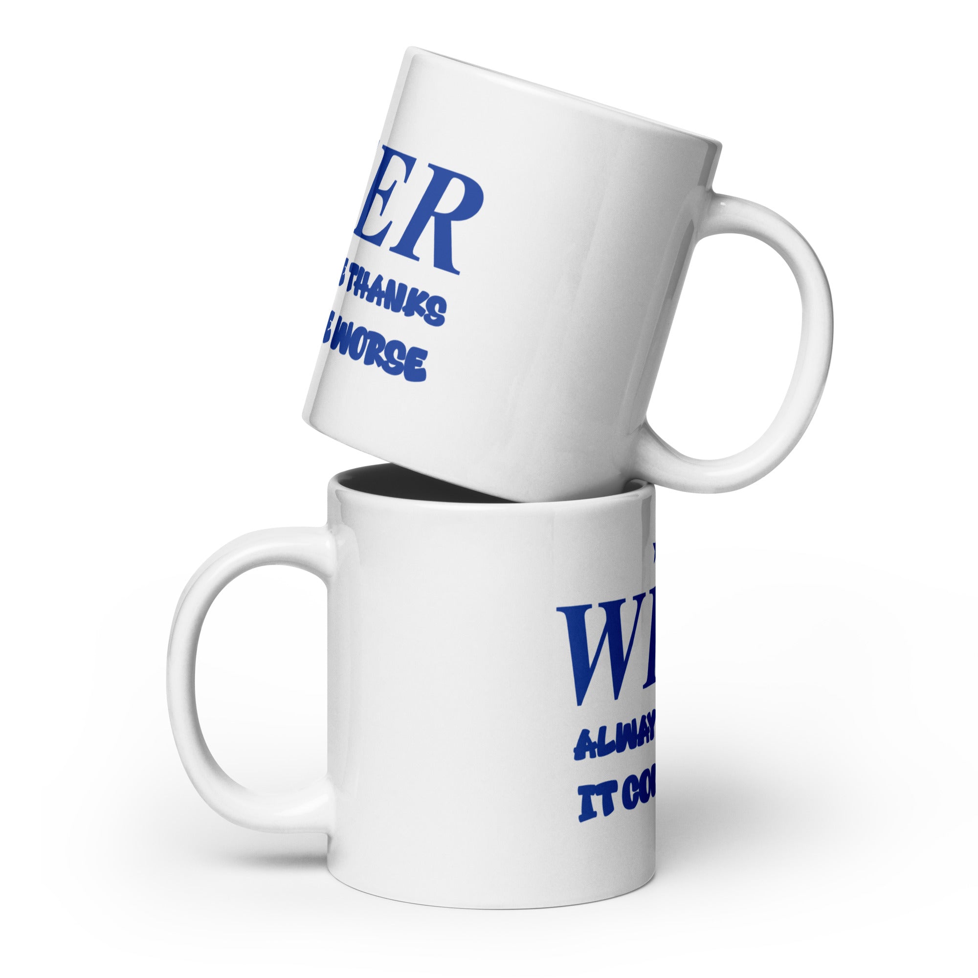 WISER ALWAYS GIVE THANKS MUG