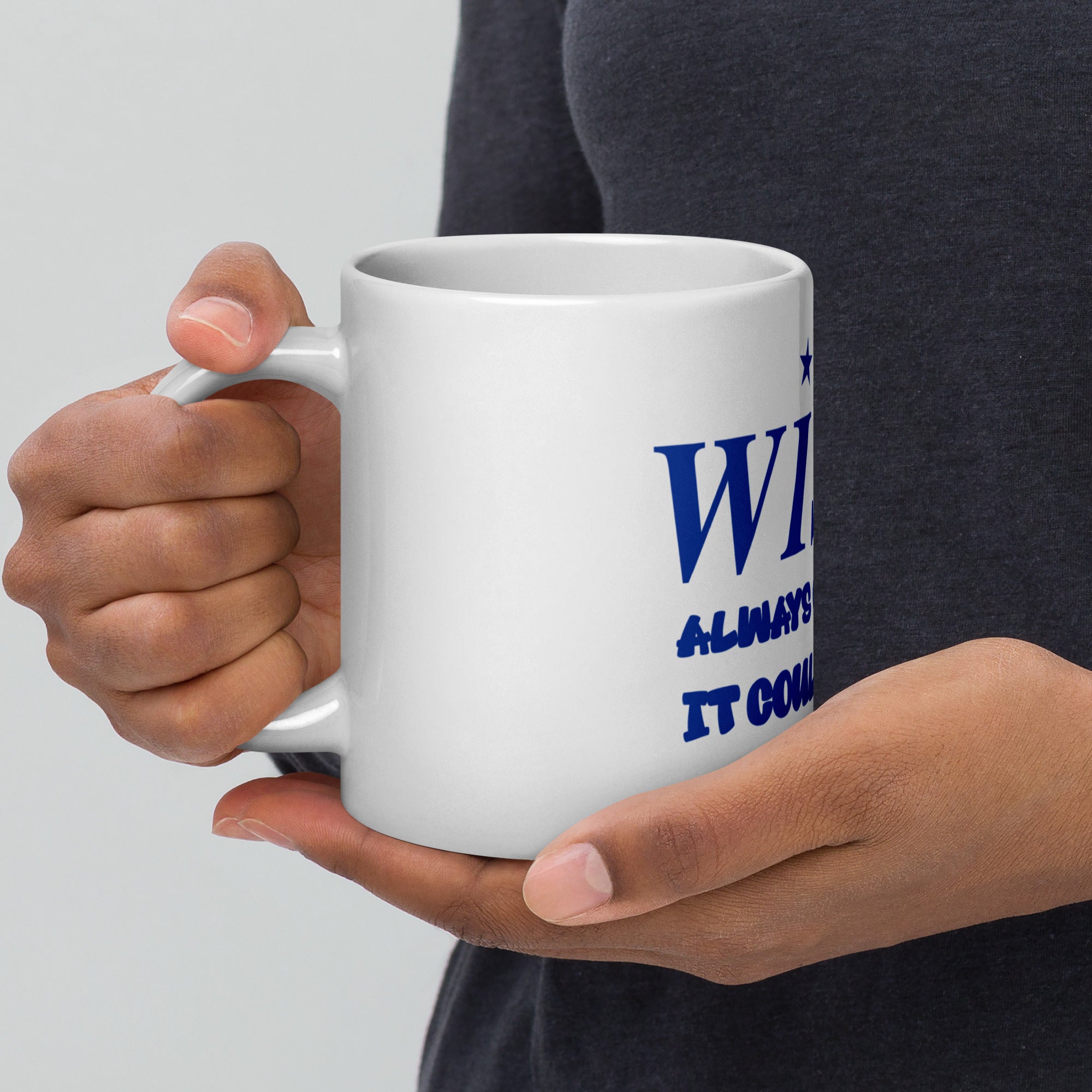 WISER ALWAYS GIVE THANKS MUG